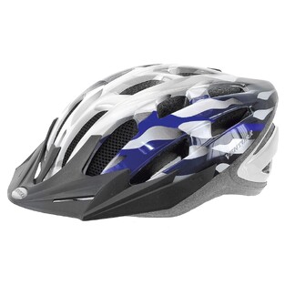 SEMI IN MOLD HELMET SILVER WHITE-BLUE